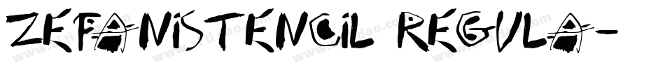 zefanistencil regula字体转换